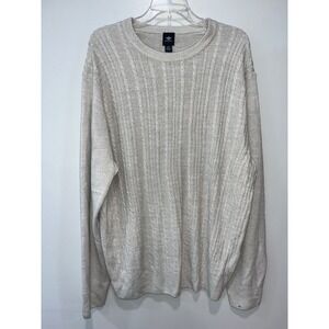 Dockers Mens Size XL Beige Cable Knit‎ Sweater